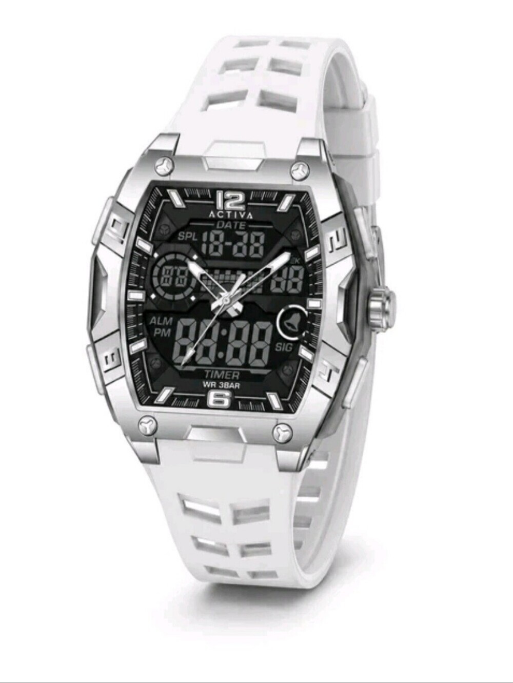 Actival Venzis X Invicta Digital Men's Watch - 50mm. White (ACW8131-001)